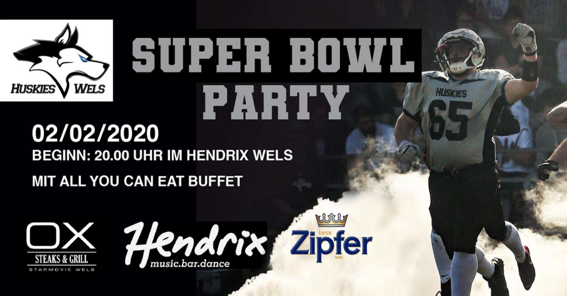 Huskies Wels Super Bowl Party powered by Hendrix.music.bar